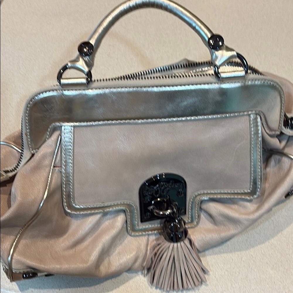 Betsey Johnson Elegant Cream and Gold Handbag